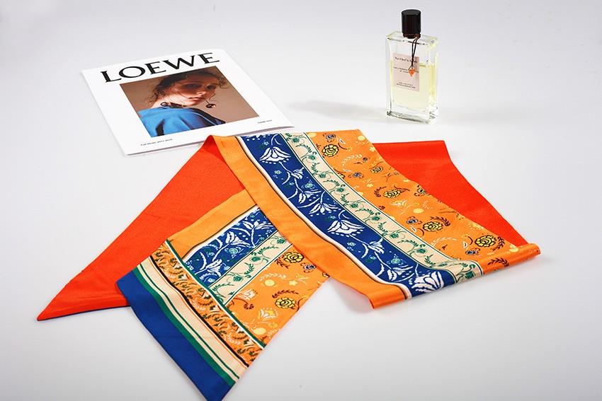 Orange Narrow Neck Scarf for Ladies-2
