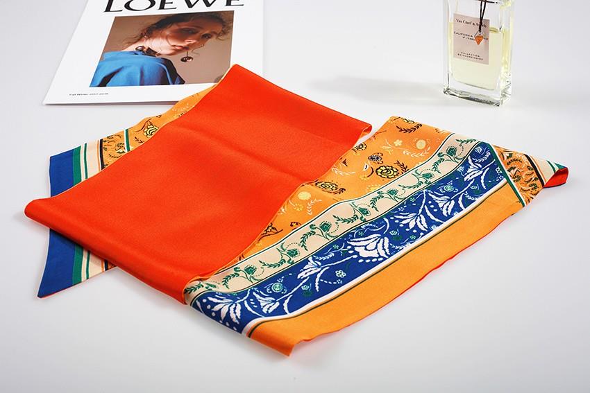 Orange Narrow Neck Scarf for Ladies-4