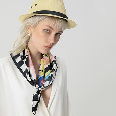 روسری ابریشم سفید برای نقاشی