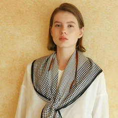 روسری پیراهن ابریشمی Houndstooth